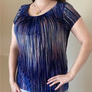 Blue Striped Women's Top